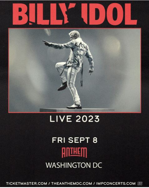 Billy Idol At The Anthem Washington DC 9-8-2023