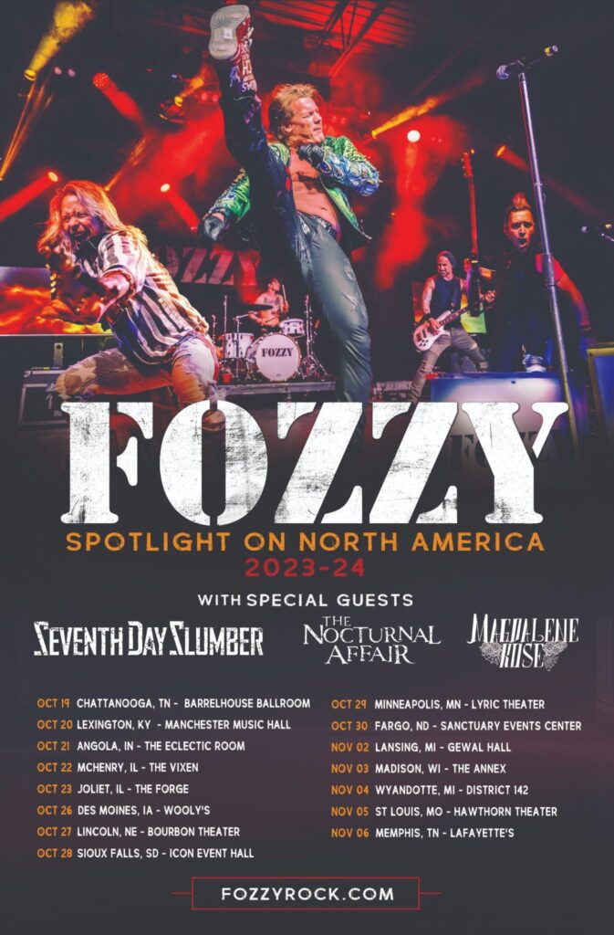 FOZZY ANNOUNCES FALL 2023 US TOUR DATES