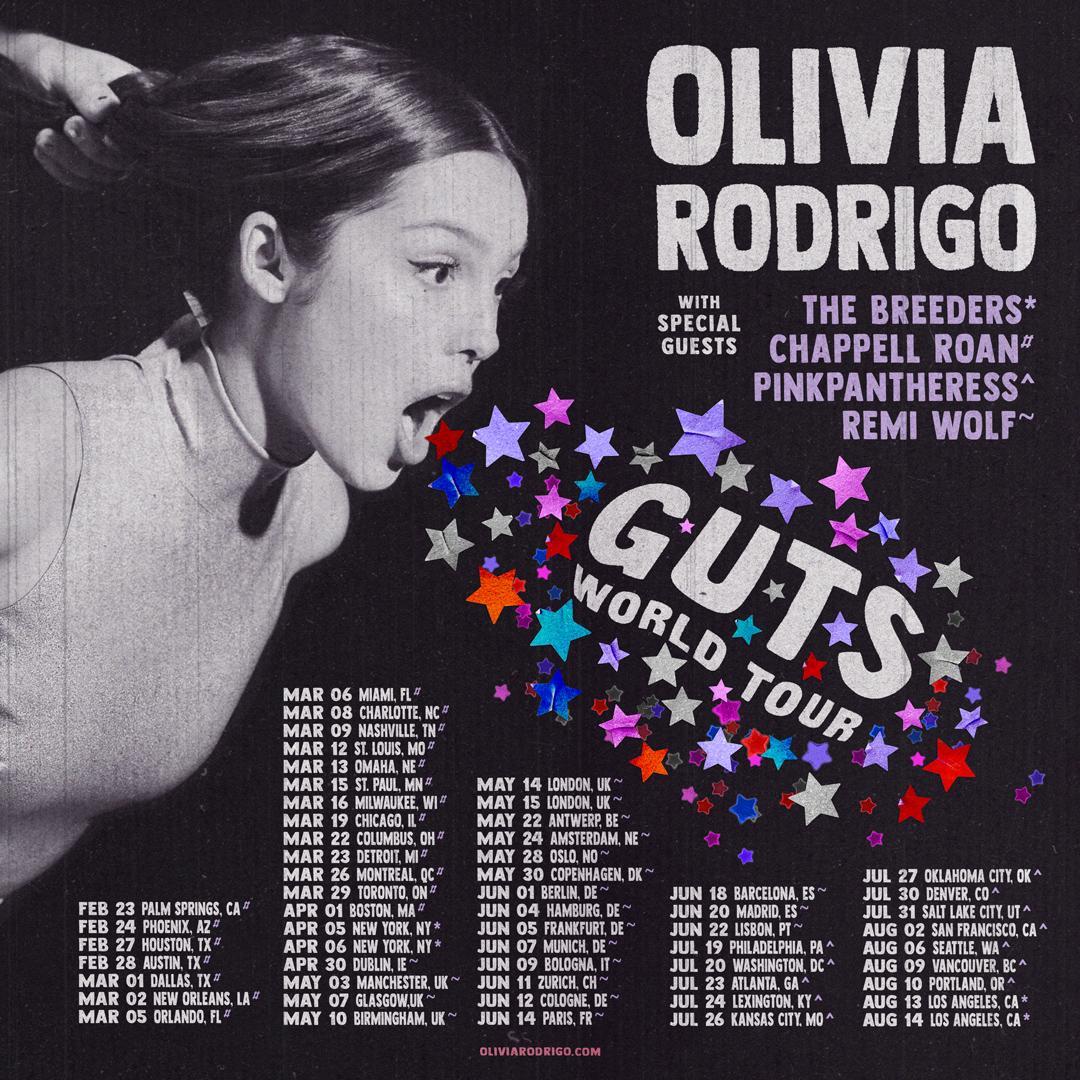 OLIVIA RODRIGO ANNOUNCES 2024 GUTS WORLD TOUR Side Stage Magazine