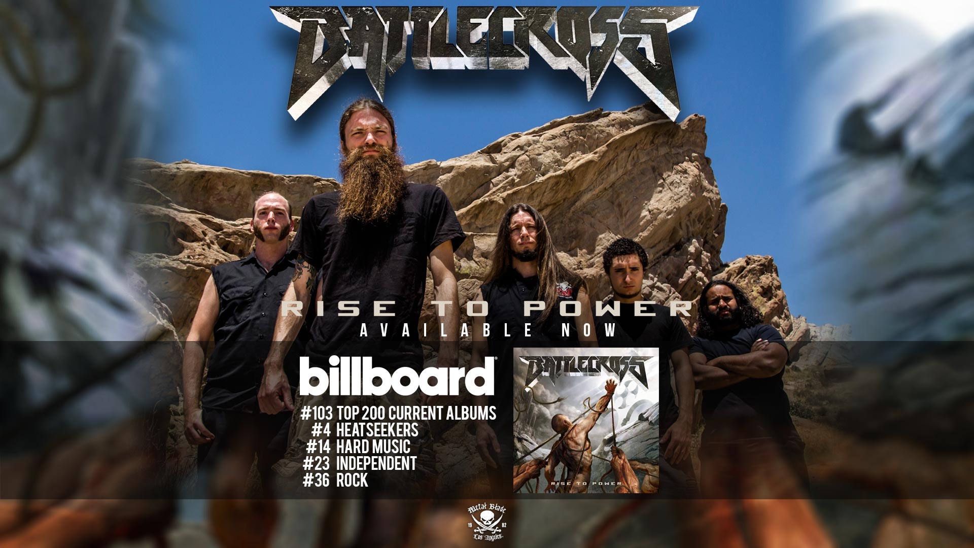 BATTLECROSS Enter Billboard Charts With Third Album  "Rise To Power"