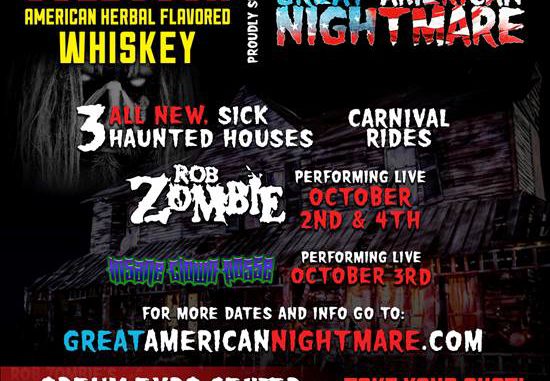 COLDCOCK WHISKEY Teams Up with ROB ZOMBIE’s Great American Nightmare, September 25 – November 1 (Weekends) in Villa Park, IL