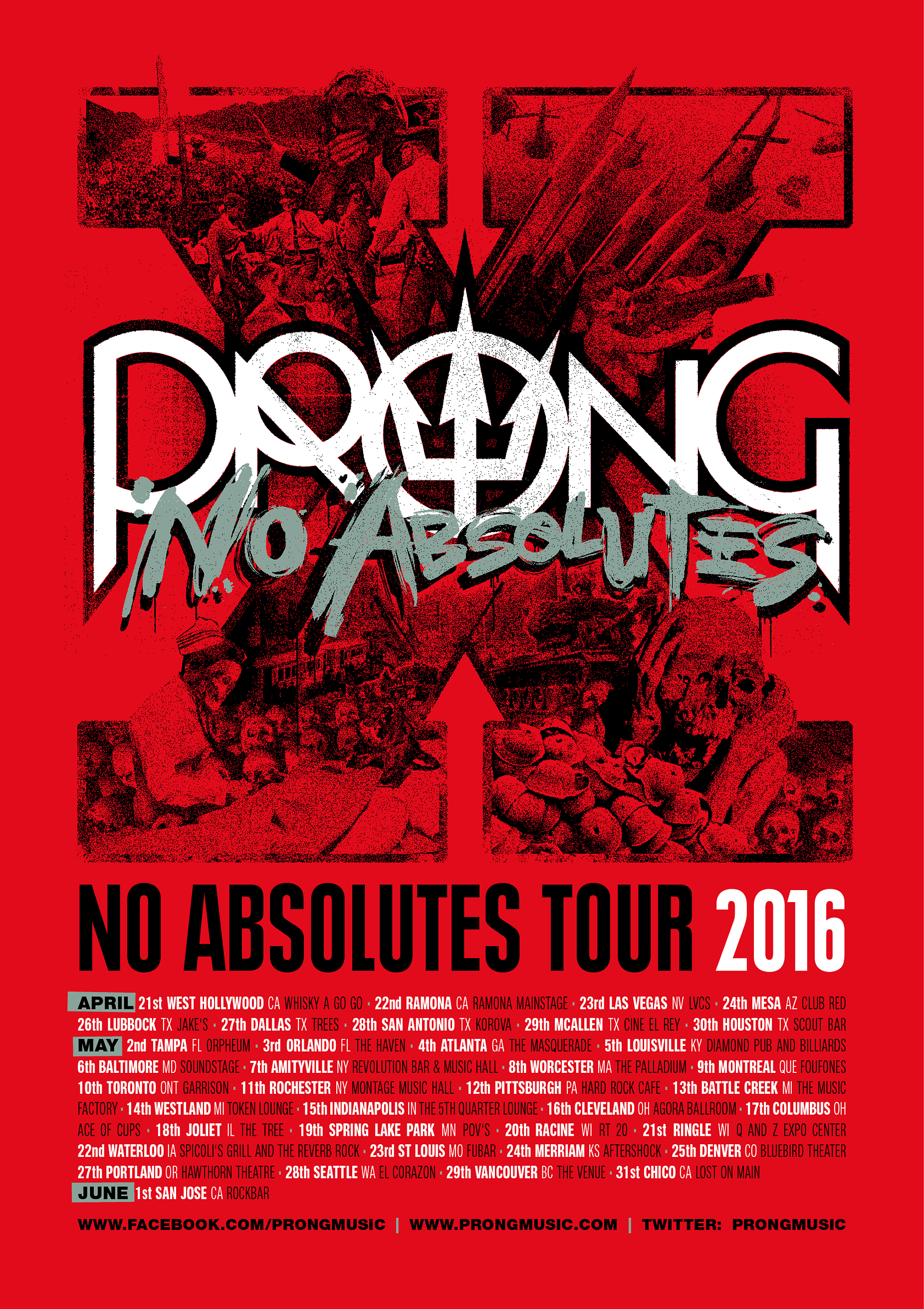 PRONG ANNOUNCE NORTH AMERICAN HEADLINE TOUR