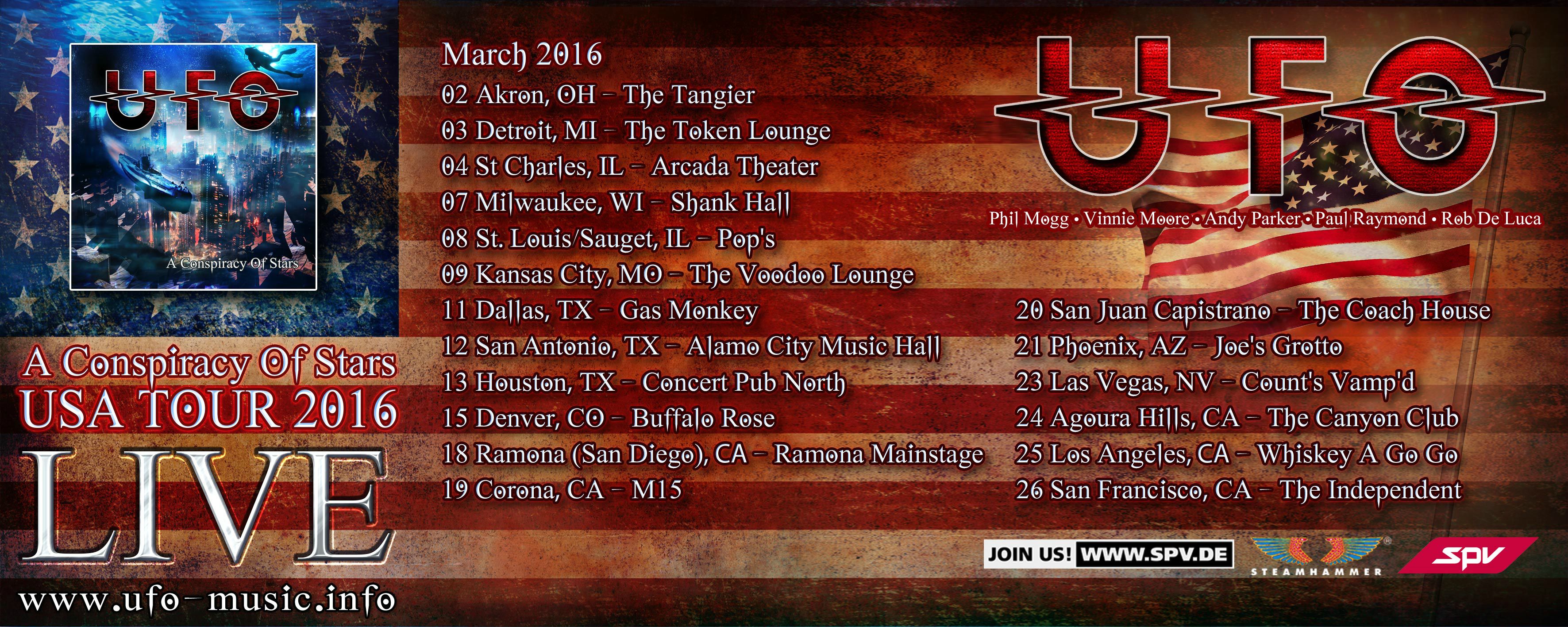 UFO Announces 2016 U.S. Tour