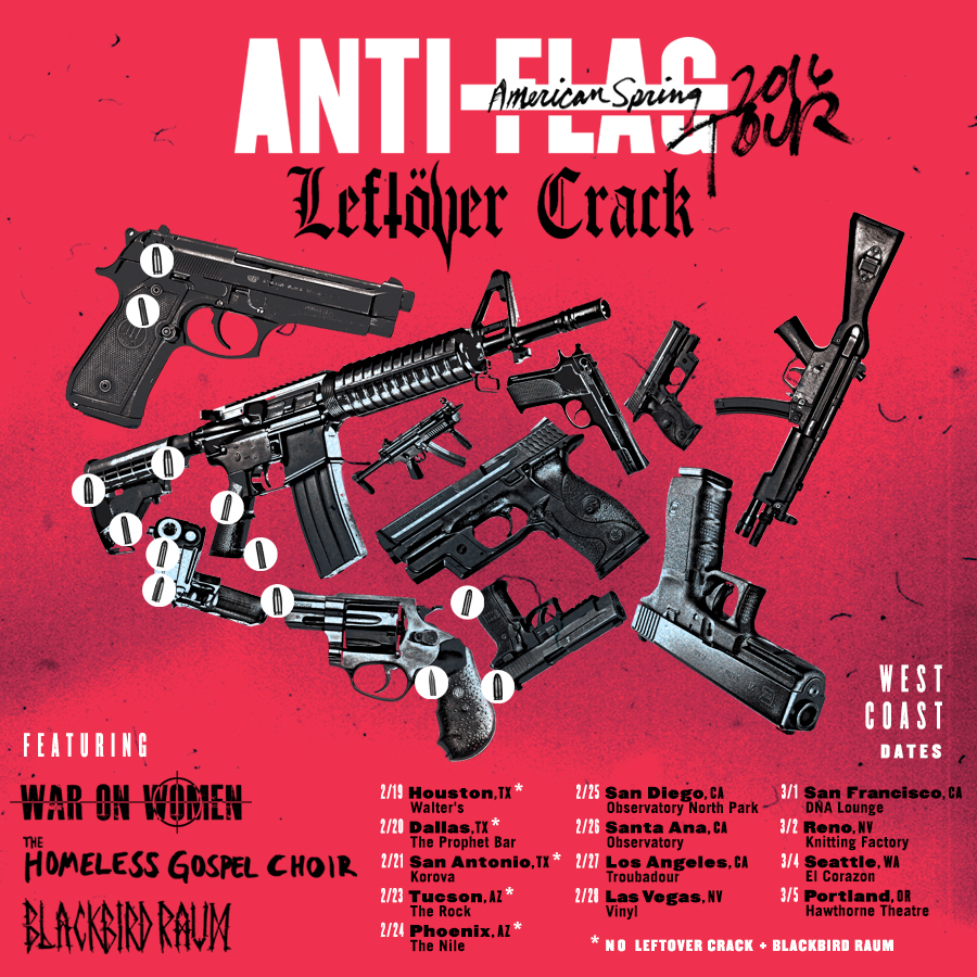 ANTI-FLAG Returning to the Road With Leftover Crack, War on Women in Winter 2016