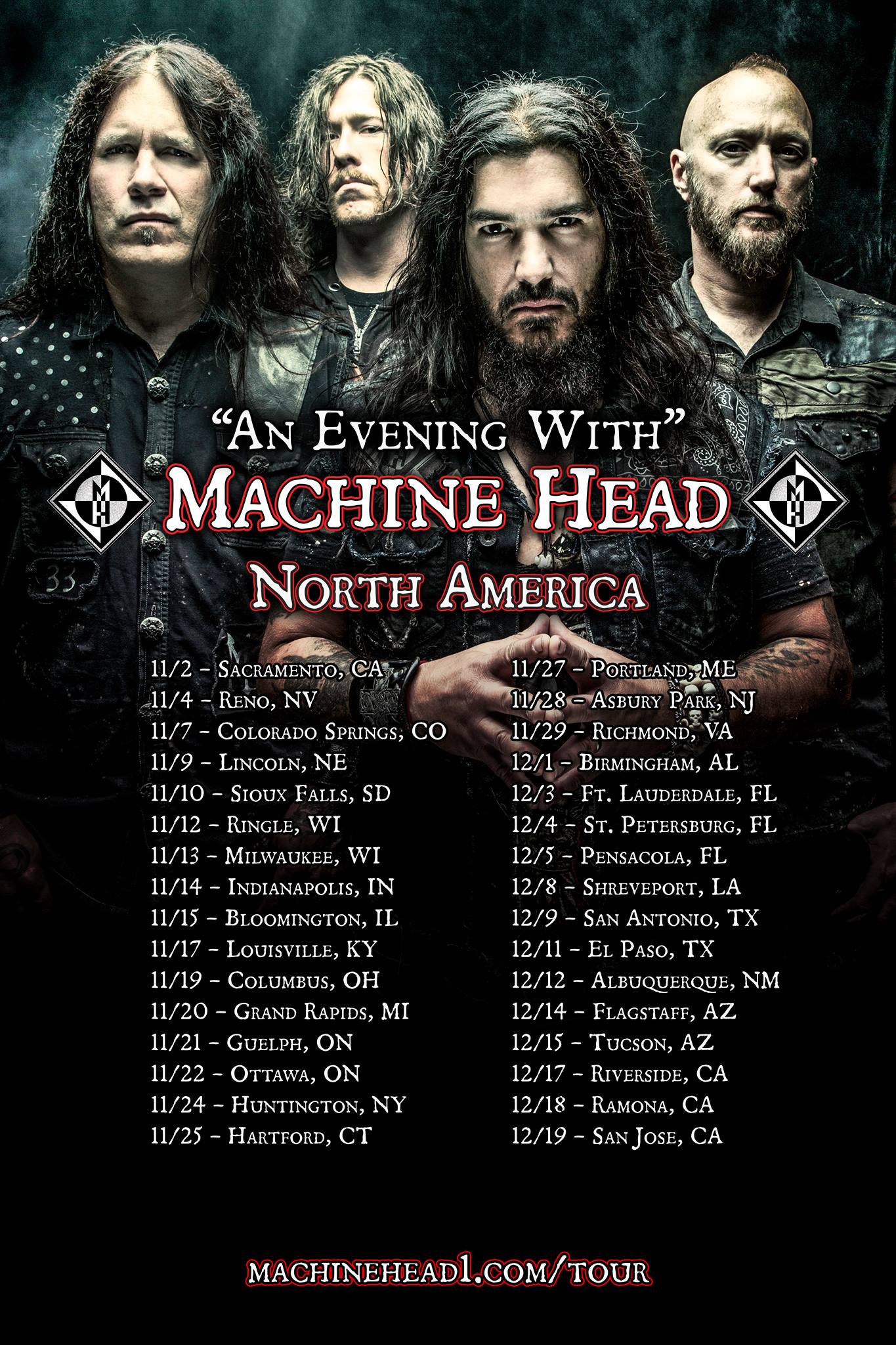 MACHINE HEAD IS TOURING THIS NOVEMBER/DECEMBER!