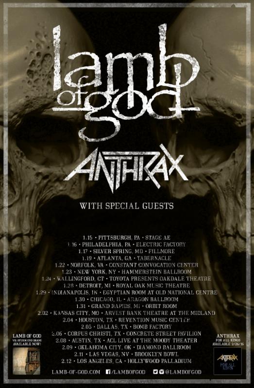Lamb of God Announces Early 2016 U.S. Headline Tour