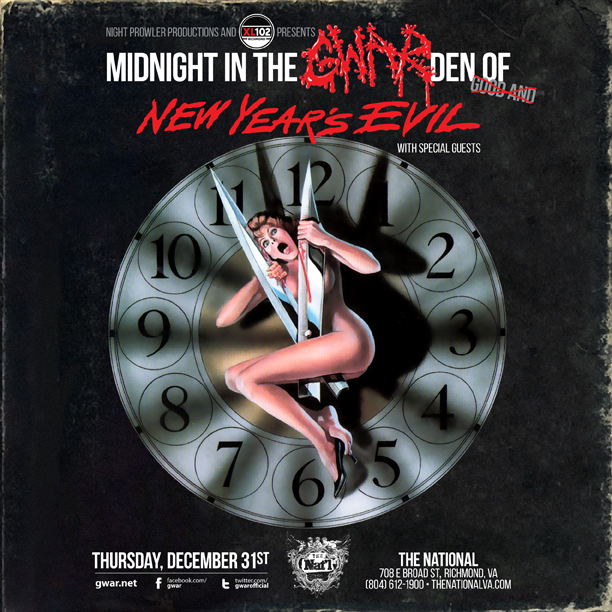 GWAR Announces  "Midnight in the GWARden of New Year's Evil" Show In  Richmond, Virginia