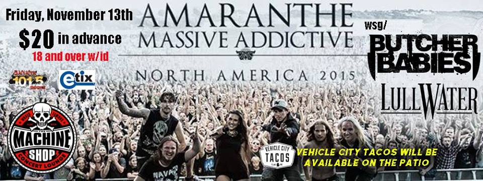 Amaranthe headlines at The Machine Shop on Friday the 13th