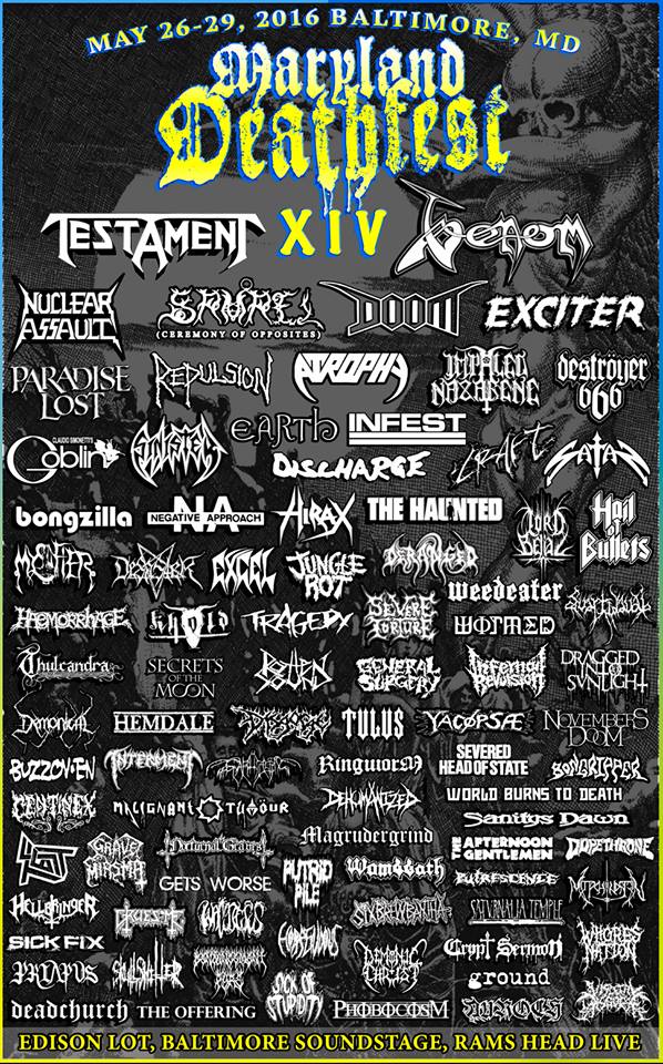 Maryland Deathfest XIV May 26-29, 2016
