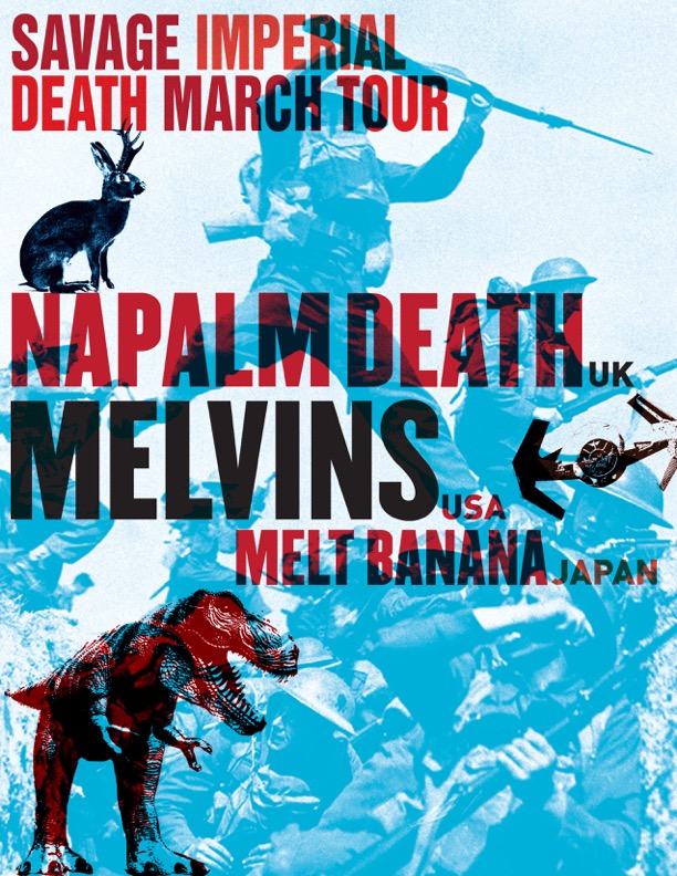 NAPALM DEATH and THE MELVINS team up for "Savage Imperial Death March" tour in 2016