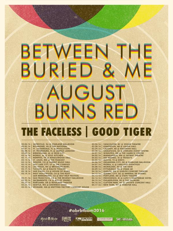 BETWEEN THE BURIED AND ME Announces Co-Headlining North American Tour With August Burns Red