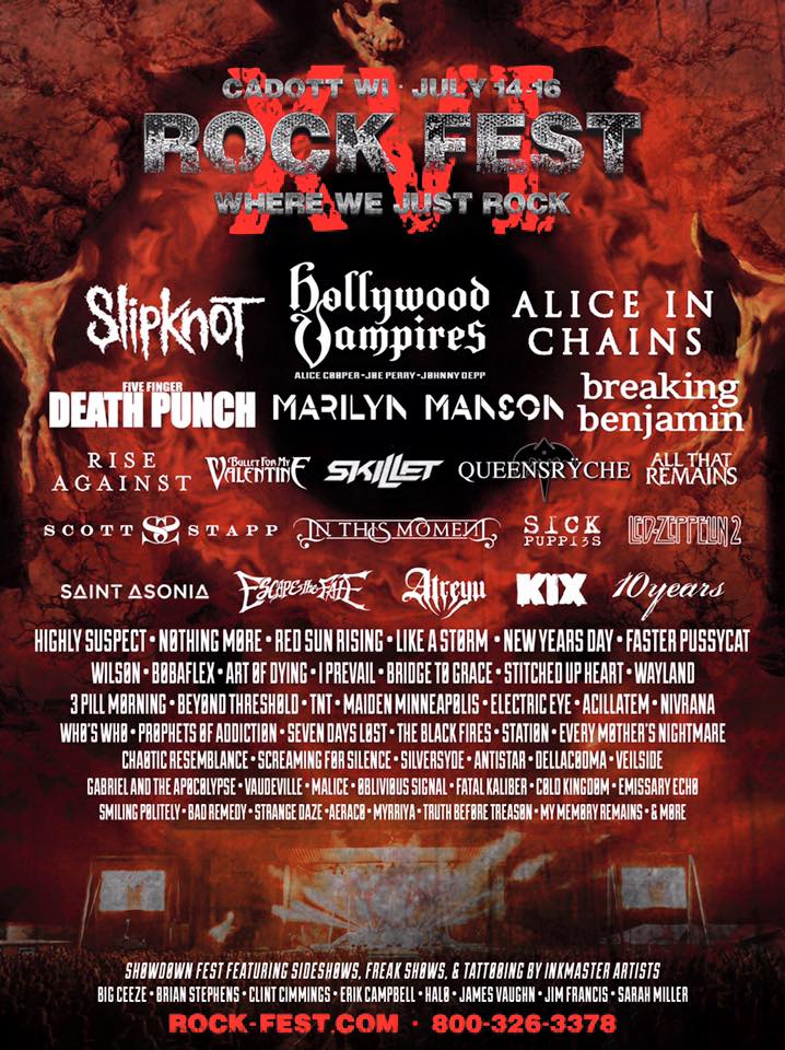 Rock Fest 2016 Lineup Announced