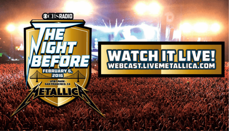Metallica To Live Stream Saturday's 'The Night Before' Concert In  San Francisco