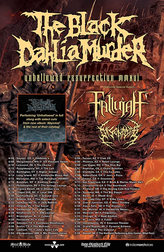 The Black Dahlia Murder Announces USA Tour With Fallujah and Disentomb