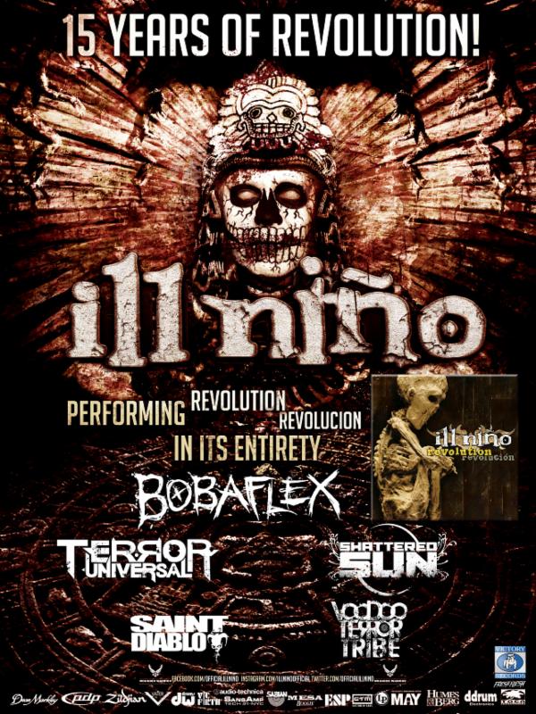 Ill Niño Announces '15 Years of Revolution' Anniversary Tour, Beginning May 5th in West Hollywood, CA