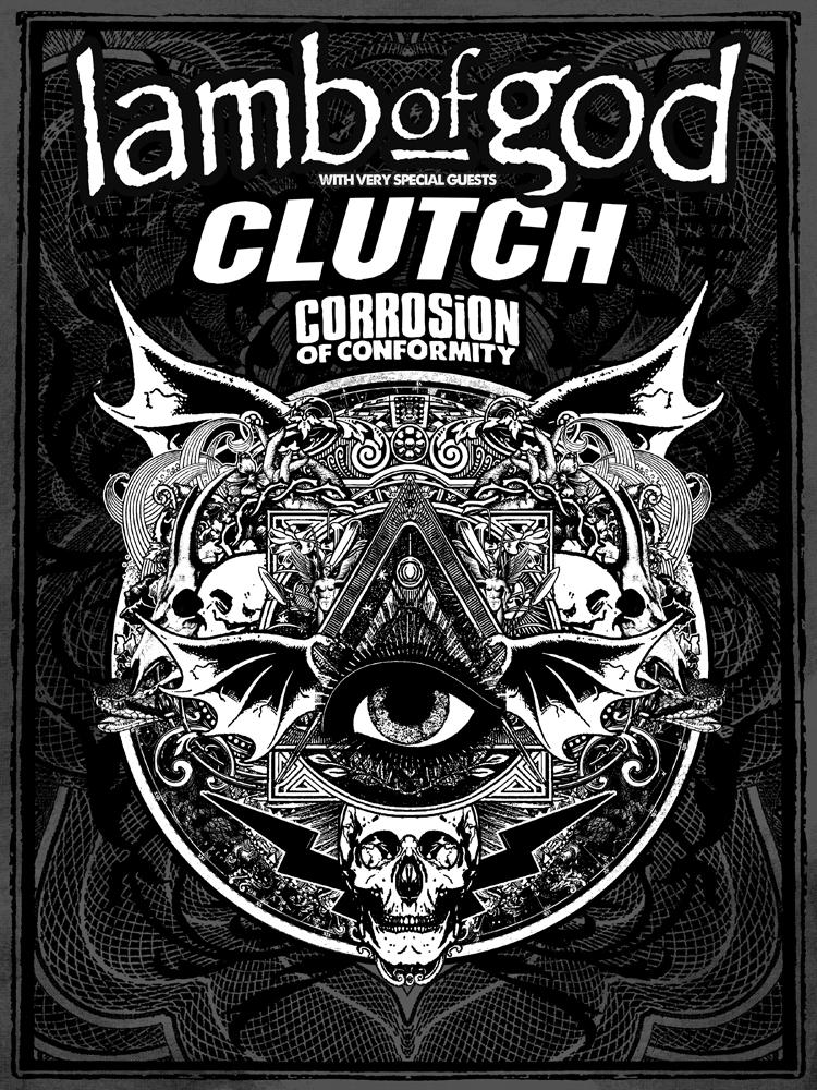 LAMB OF GOD Announces U.S. Headline Tour with CLUTCH and CORROSION OF CONFORMITY + Festival Performance Dates