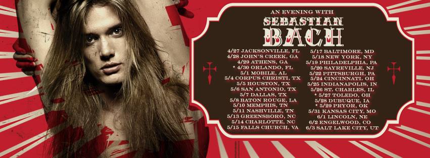 Sebastian Bach Announces U.S. Spring Tour, Memoir Release Date