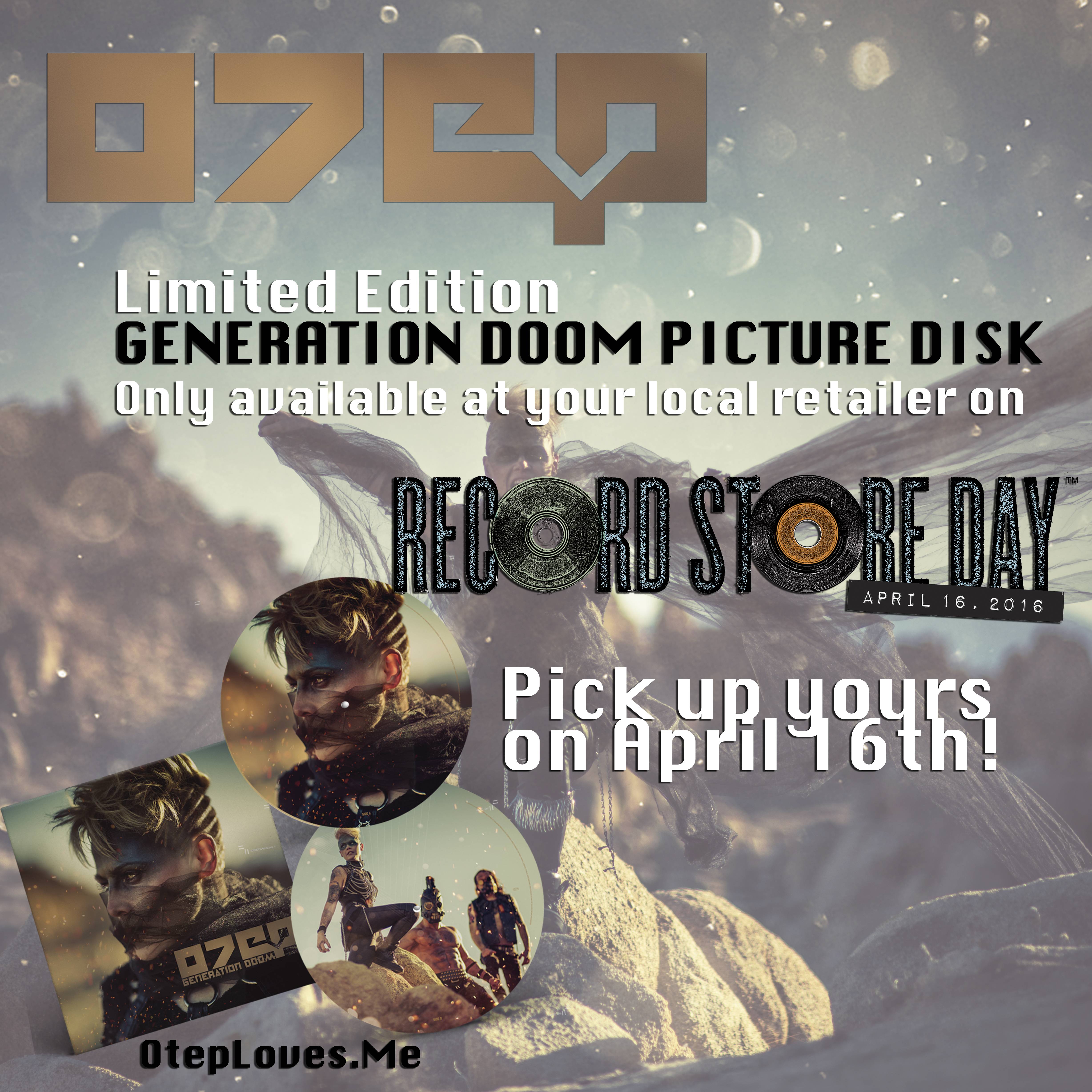 Record Store Day Exclusive - OTEP to Release "GENERATION DOOM" Limited Edition Picture Disc