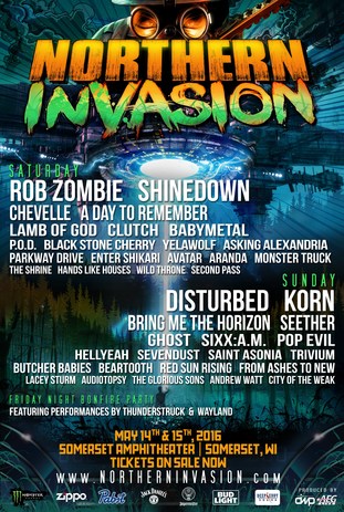 Northern Invasion: Daily Band Lineups Announced; Single Day Tickets On Sale April 20