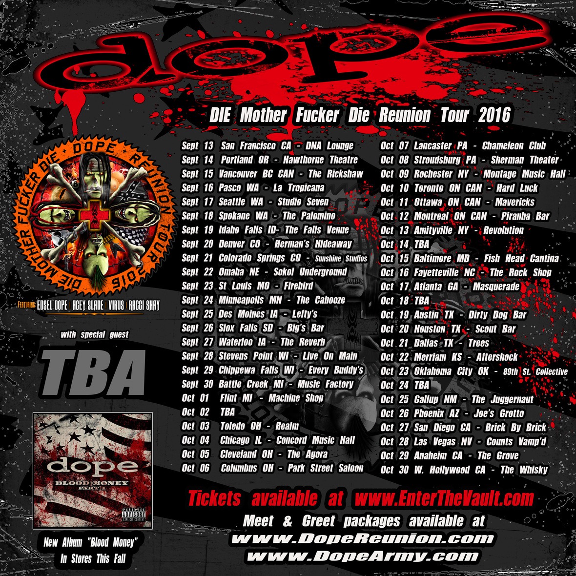 DOPE Announces Dates For "Die Mother Fucker Die" Reunion Tour