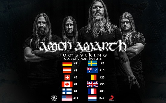 Amon Amarth new album 'Jomsviking' smashes charts around the world