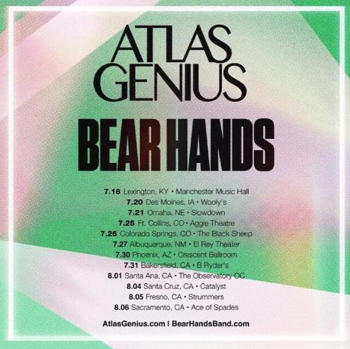 Atlas Genius Announce Summer Tour Dates with Bear Hands