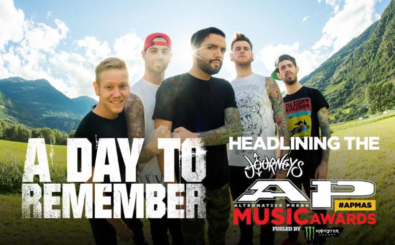 A Day To Remember to Headline the 2016 Journeys Alternative Press Music Awards, Fueled By Monster Energy