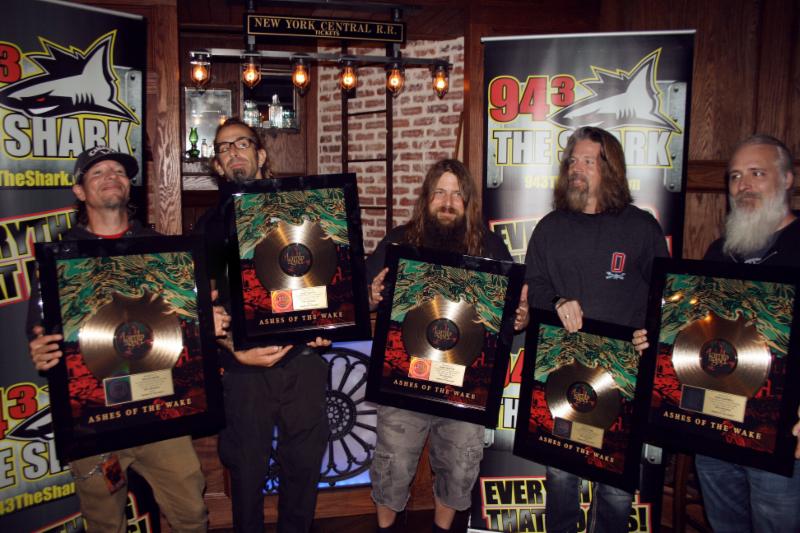 LAMB OF GOD Awarded RIAA Gold Certification Plaques at Huntington, NY Show