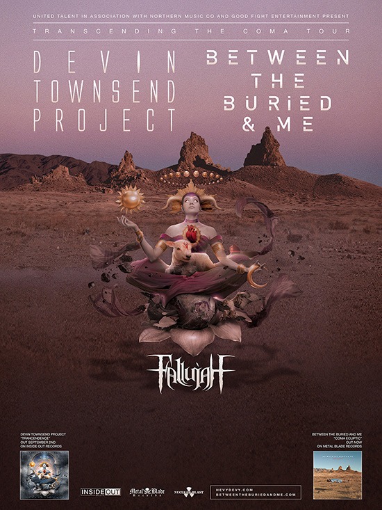 Between the Buried and Me and Devin Townsend Project announce "Transcending The Coma Tour" fall co-headlining tour