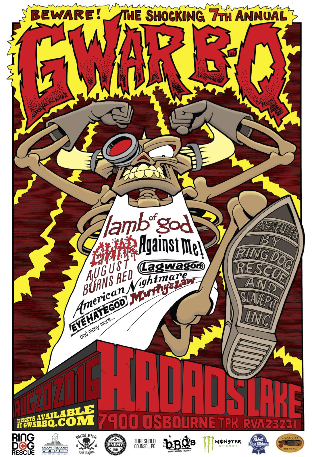 August Burns Red and More Playing The Sickest Party Of The Summer - The GWAR B-Q!
