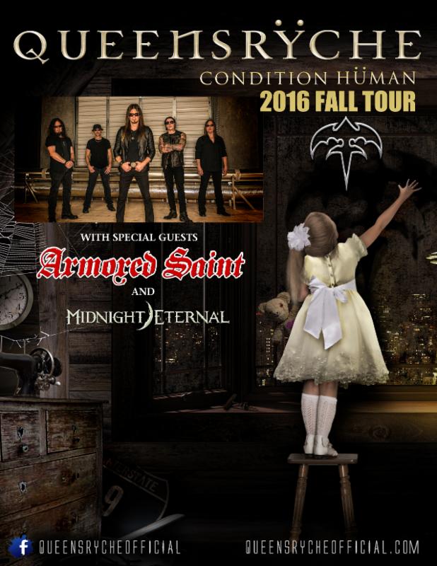 ARMORED SAINT Announces US Tour With Queensrÿche And Midnight Eternal