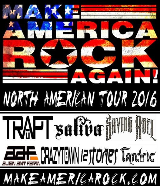 The Inaugural MAKE AMERICA ROCK AGAIN Tour Adds Select Dates with Puddle of Mudd, P.O.D., VAST, Fuel and More