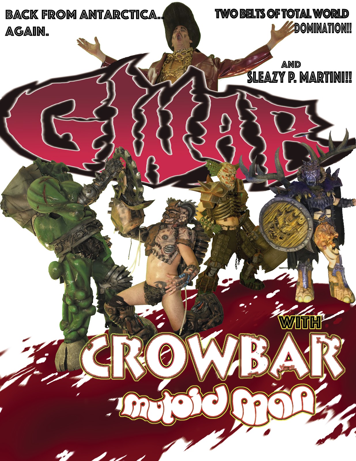 GWAR Announces September Tour Dates, Alongside Crowbar and Mutoid Man Appearances at The Gathering of the Juggalos and Riot Fest Chicago On Deck!