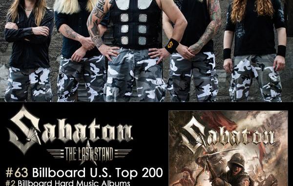 SABATON - New Album 'The Last Stand' Debuts on Billboard Top 200