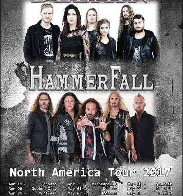 HAMMERFALL And DELAIN Announce 2017 Co-Headlining North American Tour