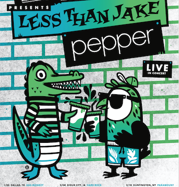 LESS THAN JAKE SIGN WITH PURE NOISE RECORDS; ANNOUNCE CO-HEADLINE WINTER TOUR WITH PEPPER