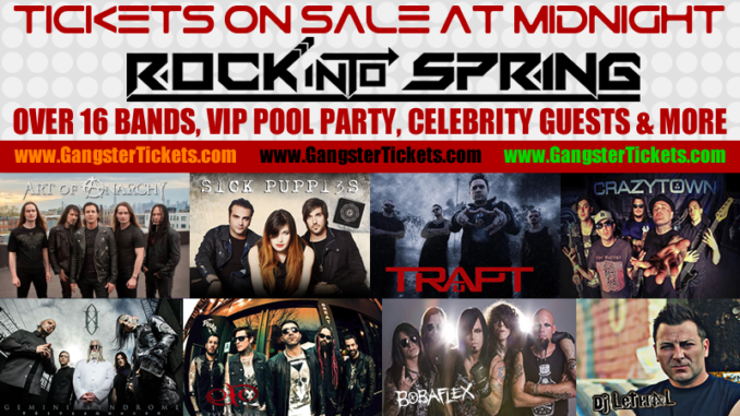 ROCK INTO SPRING Tickets Go On Sale Tonight! Over 16 Bands, VIP Pool Party, Celebrity Guests & More