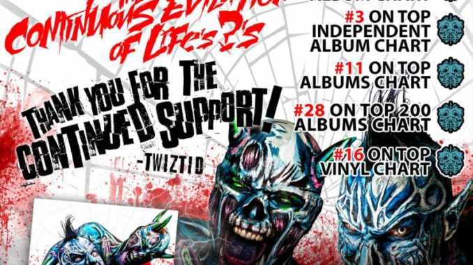 TWIZTID's New Album "The Continuous Evilution Of Life's ?'s" Debuts at #28 on the Billboard Top 200
