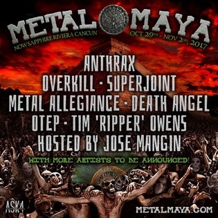 Metal Maya: Anthrax, Overkill, Superjoint, Metal Allegiance & More At All-Inclusive Heavy Metal Dest-Fest Vacation October 29-November 2 At Now Sapphire Riviera Cancun Resort