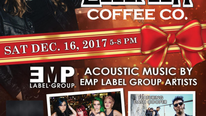 ELLEFSON COFFEE CO CELEBRATES NEW RETAIL OUTLETS WITH HOLIDAY EVENT AT MAVERICK COFFEE IN SCOTTSDALE, AZ. MEET AND GREET WITH DAVID ELLEFSON, ACOUSTIC PERFORMANCES BY DOLL SKIN AND CO-OP FEATURING DASH COOPER.