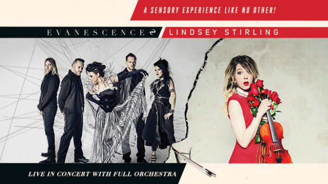 EVANESCENCE AND LINDSEY STIRLING ANNOUNCE NORTH AMERICAN CO-HEADLINE AMPHITHEATER TOUR