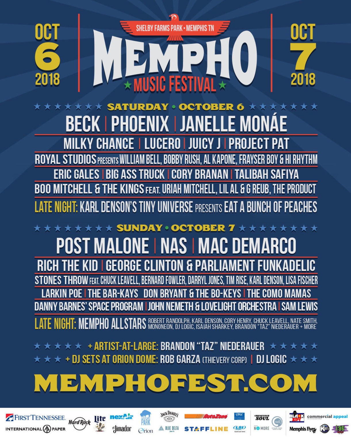 Mempho Fest announces schedule Feat. Beck, Post Malone, Janelle Monae ...