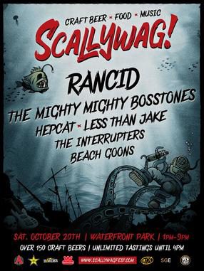 91X Presents Scallywag! Craft Beer, Food & Music Festival Reveals Band Performance Times, Brewery List & Food Vendors; Music Lineup Includes Rancid, The Mighty Mighty Bosstones & More on Saturday, Oct 20 at Waterfront Park in San Diego, CA
