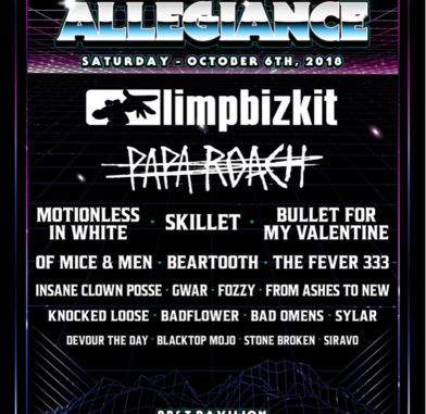 Monster Energy Rock Allegiance Announces Full Schedule Of Music Performances From Limp Bizkit, Papa Roach, Motionless In White & More, October 6 In Camden, NJ