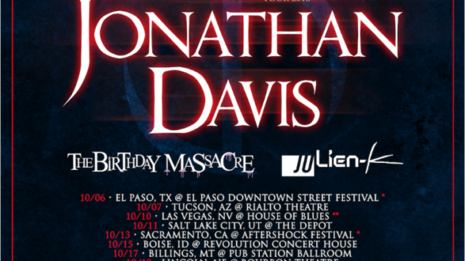 Jonathan Davis 'The Black Labyrinth' Tour To Kick Off This Weekend