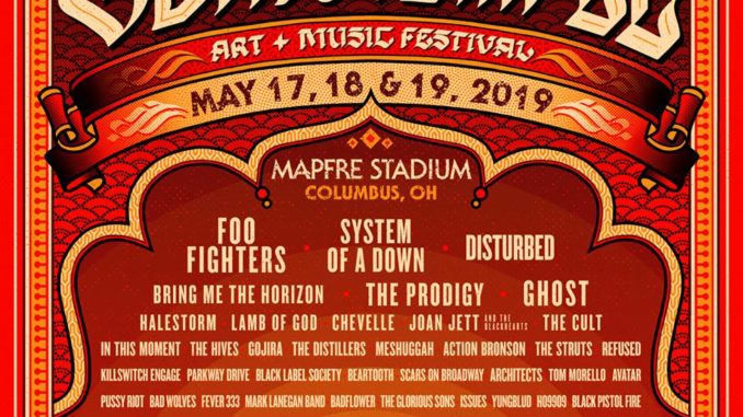 Sonic Temple Art + Music Festival Welcomes Foo Fighters, System Of A Down, Disturbed & Many More - May 17-19, 2019 At MAPFRE Stadium In Columbus, OH