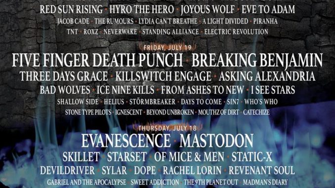 ROCK FEST ANNOUNCES STACKED 2019 LINEUP