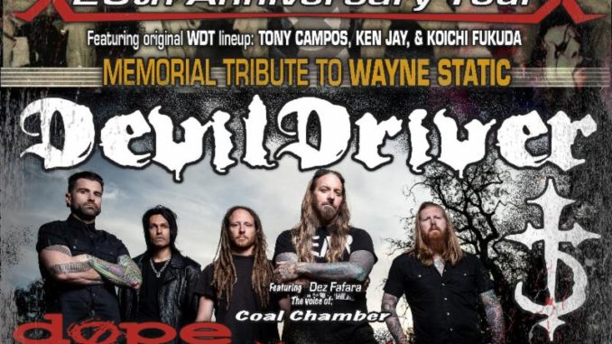 STATIC-X & DEVILDRIVER Announce WEDNESDAY 13 and RAVEN BLACK as Additional North American Tour Support