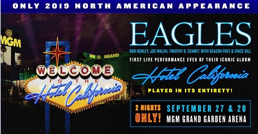 Eagles to Perform Entire "Hotel California" Album in Vegas - Only U.S. Concerts This Year