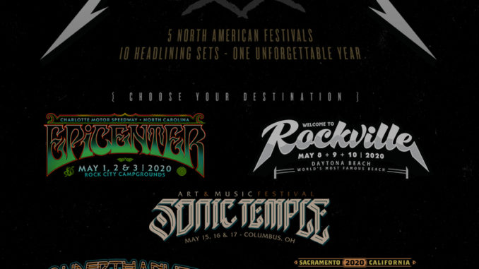 Metallica To Headline All Five Danny Wimmer Presents Hard Rock Festivals In 2020 With 2 Performances & 2 Different Set Lists At Each Event